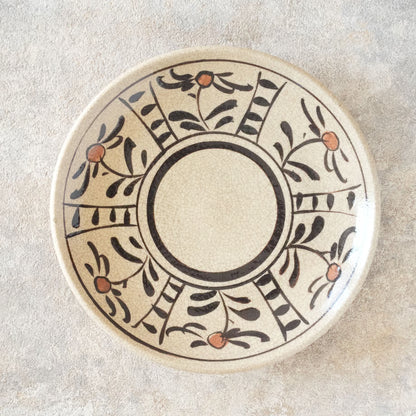 喜多窯霞仙 - 繪瀨戶 - 赤繪7寸盤 ♪︎