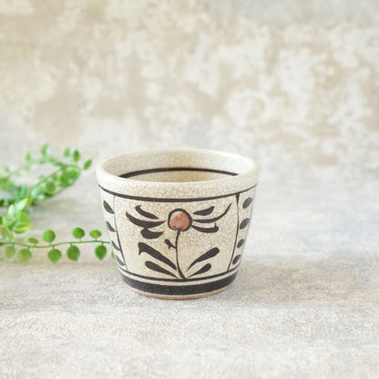 喜多窯霞仙 - 繪瀨戶 - 赤繪豬口杯 ♪︎