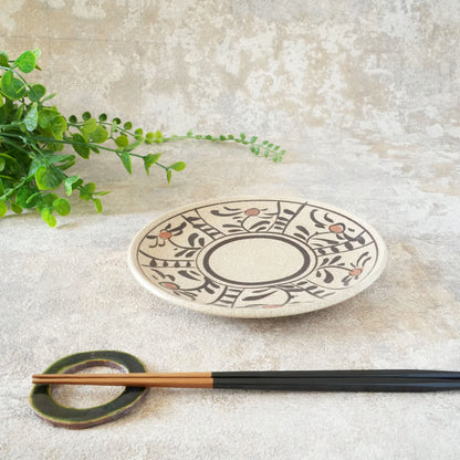 喜多窯霞仙 - 繪瀨戶 - 赤繪6寸盤 ♪︎