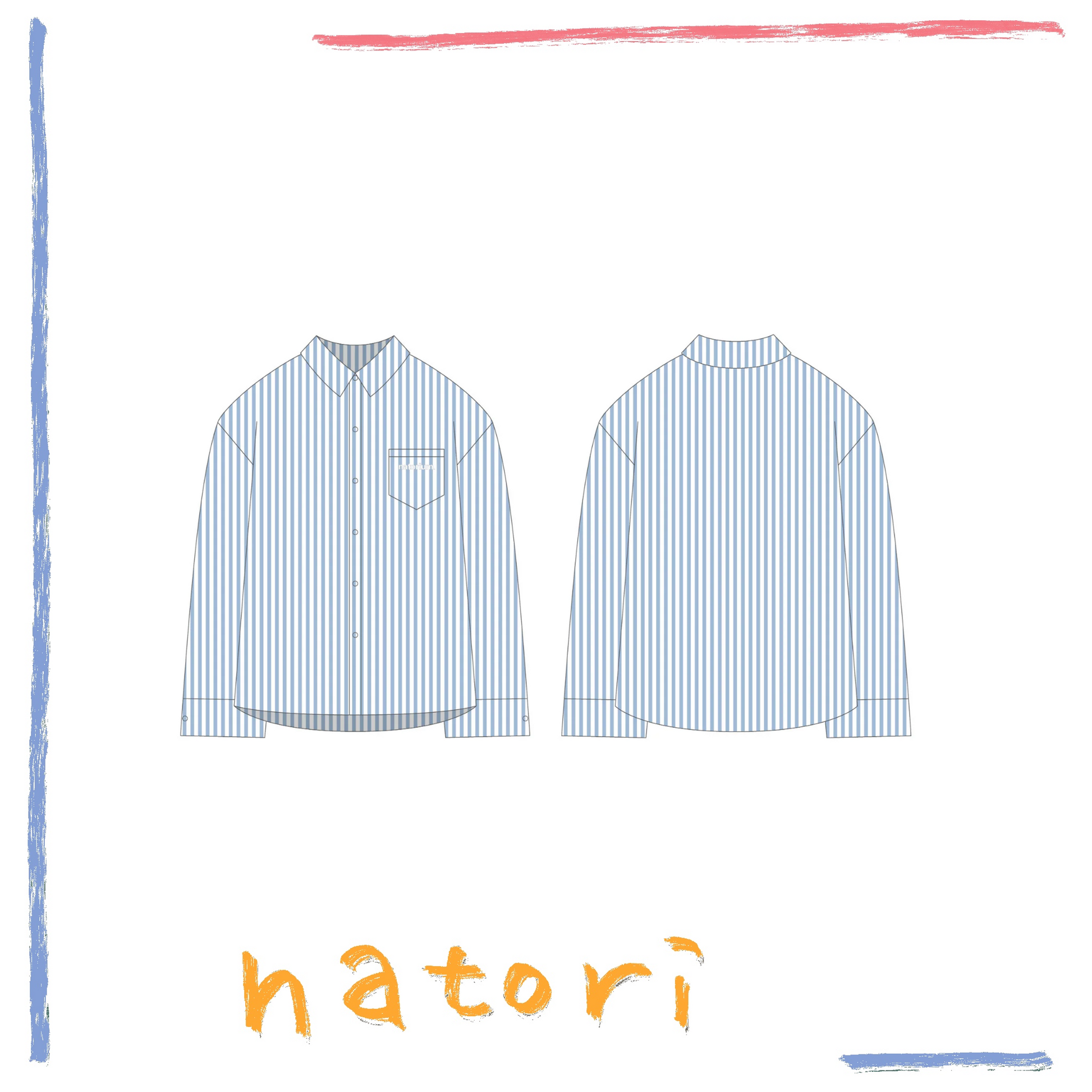 なとり natorium Stripe-shirt ストライプシャツ 深海 striped shirt