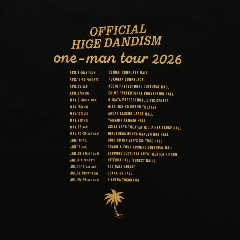 🎹 Official髭男dism - one-man tour 2026 - T-Shirt Black 130 ♪︎