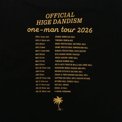 🎹 Official髭男dism - one-man tour 2026 - T-Shirt Black 130 ♪︎