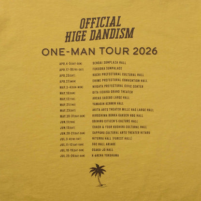 🎹 Official髭男dism - one-man tour 2026 - T-Shirt Mustard 130 ♪︎