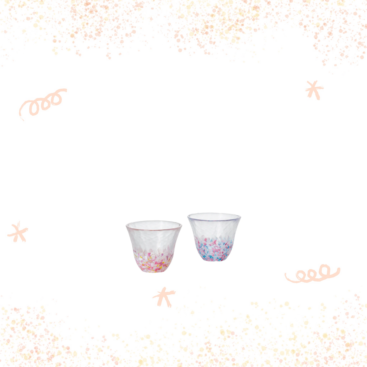 津輕玻璃 - SAKURA SAKURA - SAKURA日式酒杯組 油菜與藍天 ♪︎