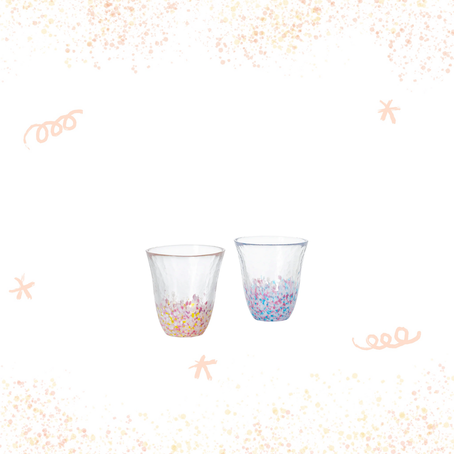 津輕玻璃 - SAKURA SAKURA - SAKURA酒杯組 油菜與藍天 ♪︎