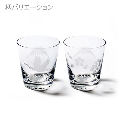 太武朗工房 - 富士山與鶴 - 酒杯 透明 ♪︎