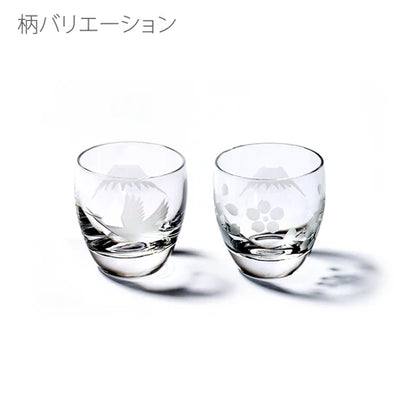 太武朗工房 - 富士山與鶴 - 冷酒杯 透明 ♪︎