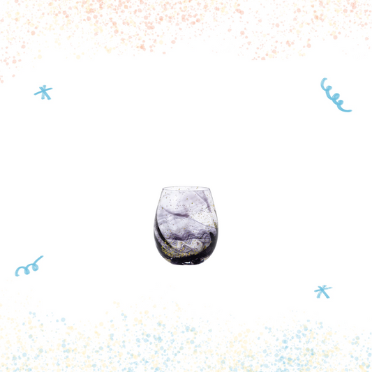 津輕玻璃 - 睡魔燈火 - 酒杯 墨 SUMI ♪︎