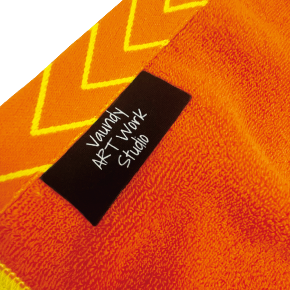 🍥 Vaundy - Logo Jacquard Towel [Yellow×Orange] ♪︎