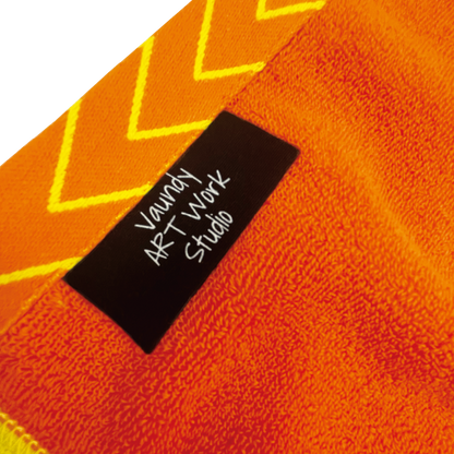 🍥 Vaundy - Logo Jacquard Towel [Yellow×Orange] ♪︎