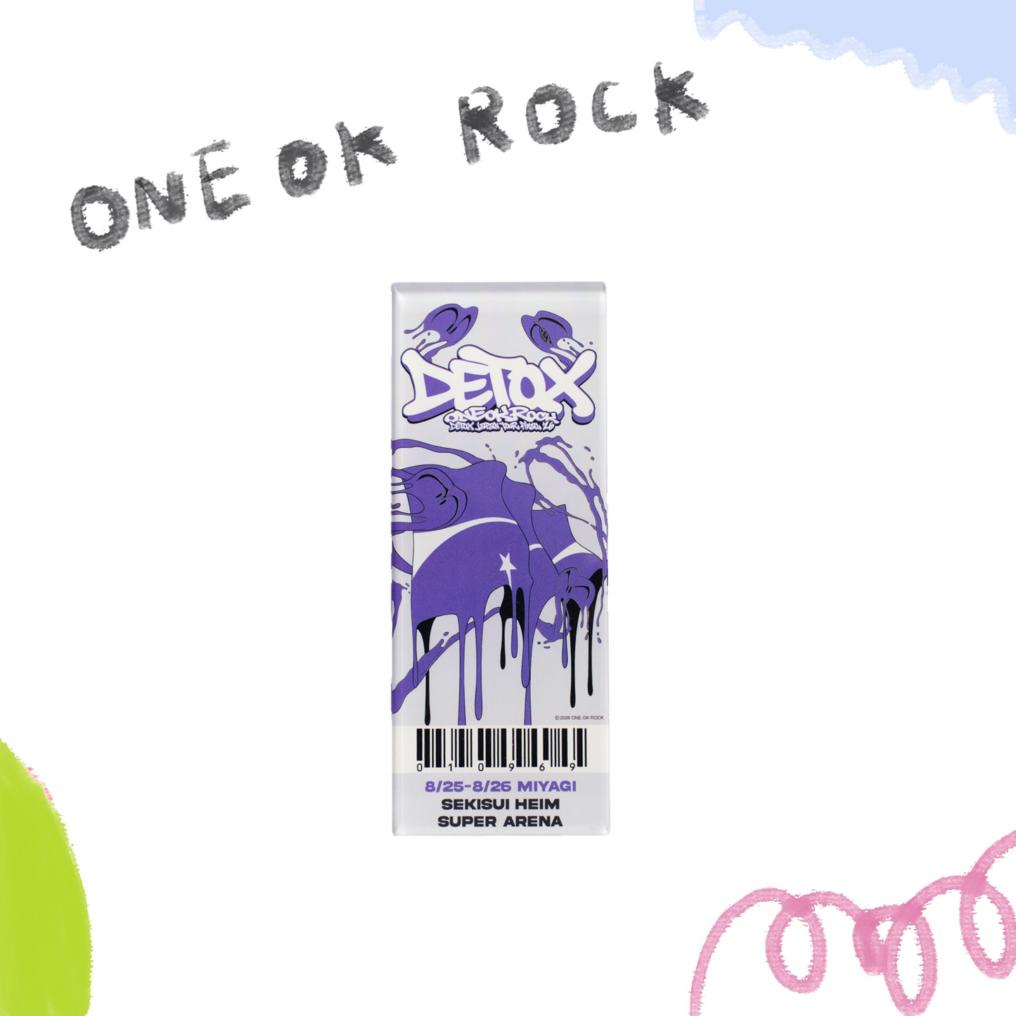📽️ ONE OK ROCK - 2026 DETOX JAPAN FINAL - 【宮城Sekisui Heim Super Arena ver.】壓克力磁鐵 ♪︎ - 【長期預購-12月下旬】
